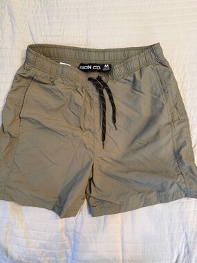 Men's Olive Green Casual Swim Shorts